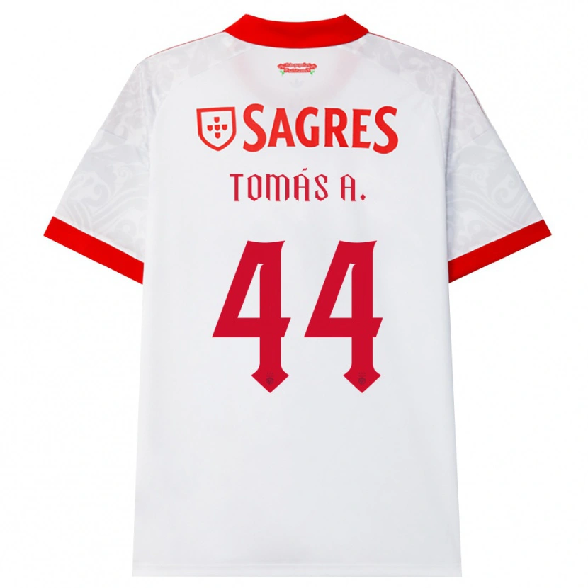 Danxen Herren Tomás Araújo #44 Weiß Rot Gelb Auswärtstrikot Trikot 2026/27 T-Shirt