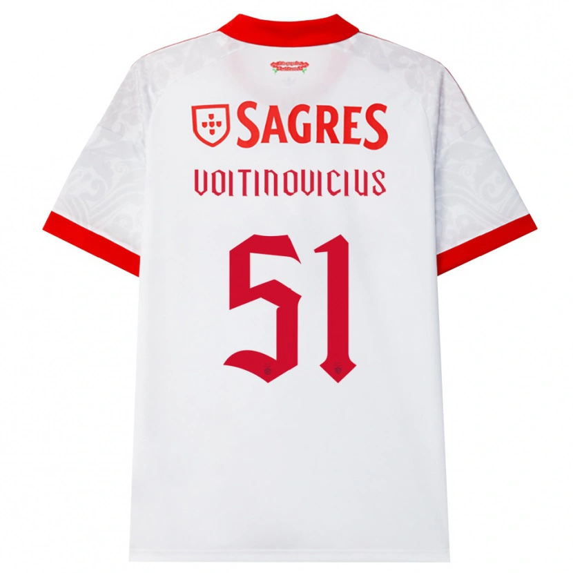 Danxen Herren Arnas Voitinovičius #51 Weiß Rot Gelb Auswärtstrikot Trikot 2026/27 T-Shirt