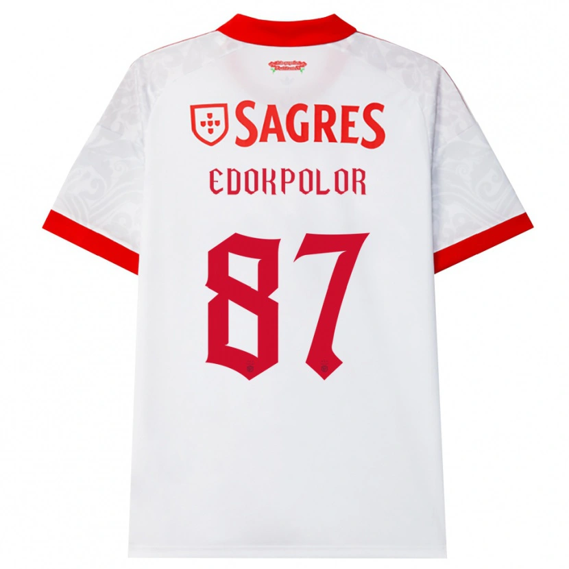 Danxen Herren Peter Edokpolor #87 Weiß Rot Gelb Auswärtstrikot Trikot 2026/27 T-Shirt