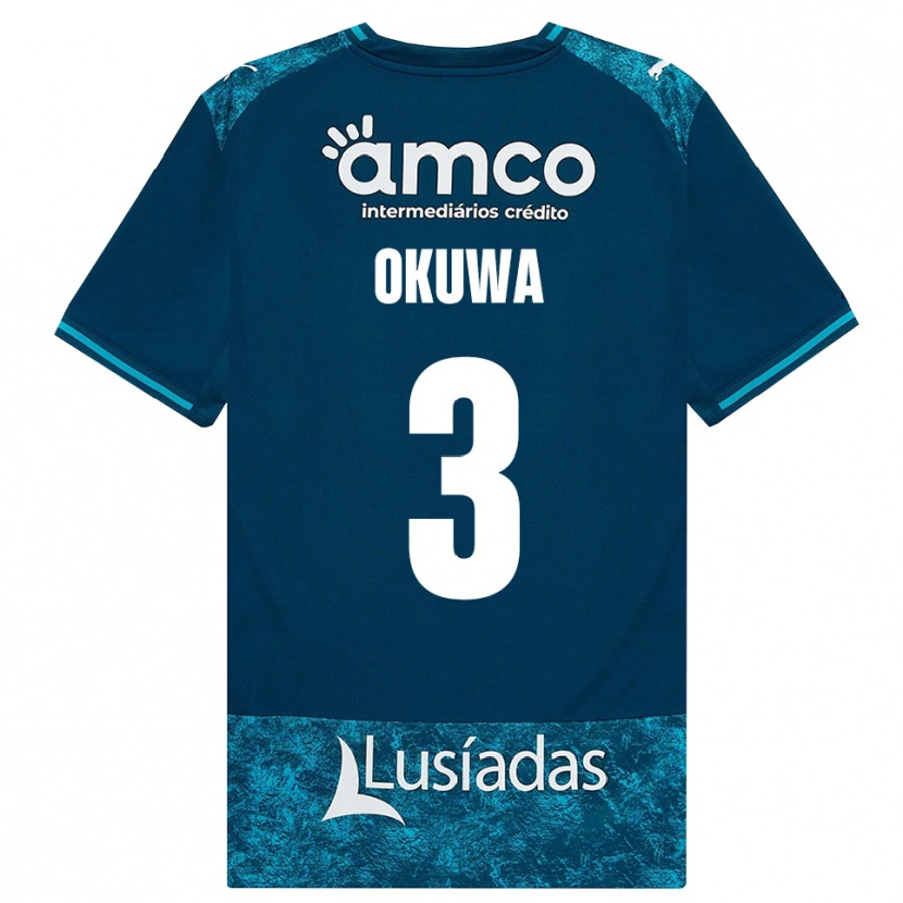 Danxen Herren Temi Okuwa #3 Dunkelschiefergrau Mitteltuerkis Auswärtstrikot Trikot 2026/27 T-Shirt