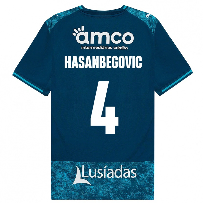 Danxen Herren Melisa Hasanbegović #4 Dunkelschiefergrau Mitteltuerkis Auswärtstrikot Trikot 2026/27 T-Shirt