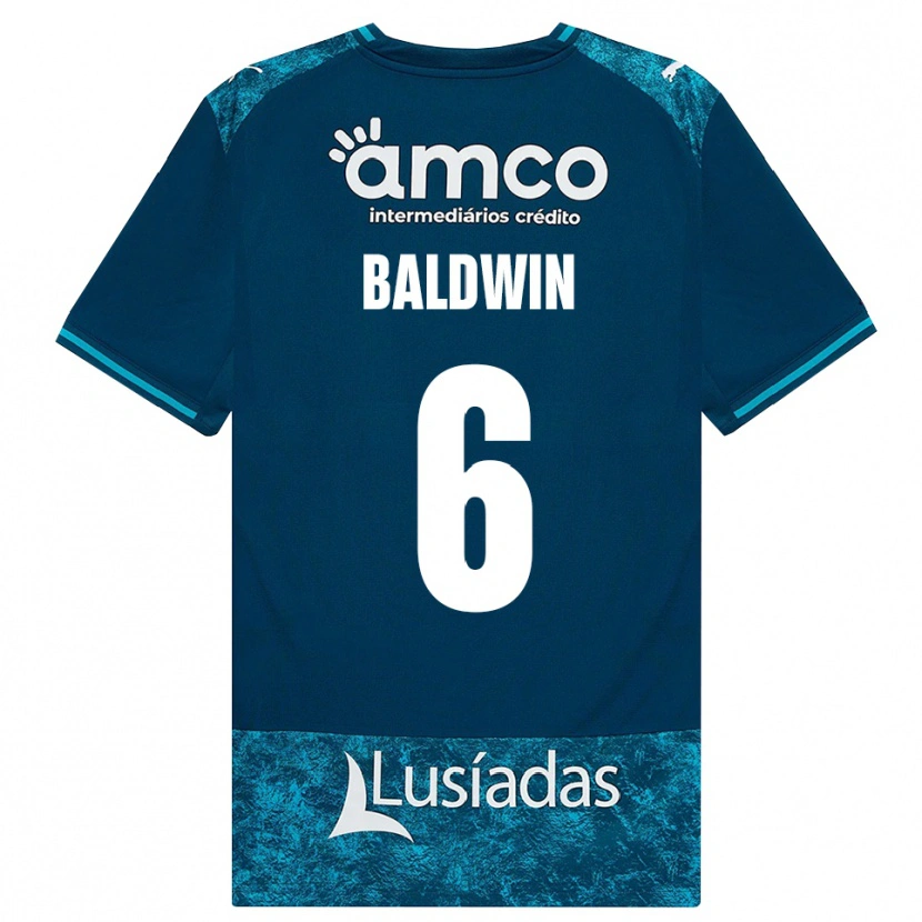 Danxen Herren Carlyn Baldwin #6 Dunkelschiefergrau Mitteltuerkis Auswärtstrikot Trikot 2026/27 T-Shirt