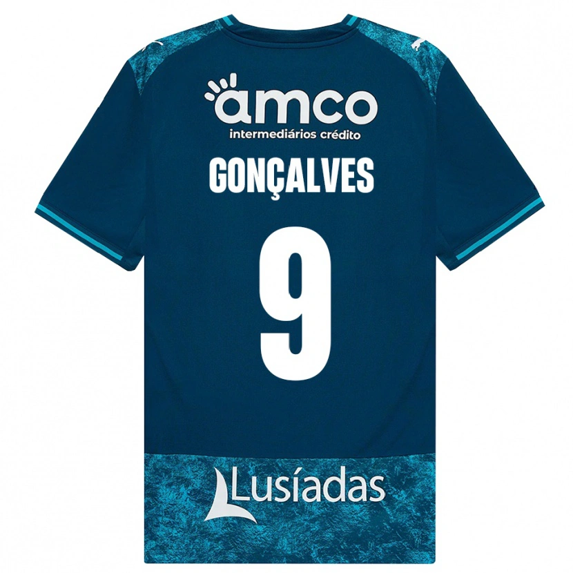Danxen Herren João Gonçalves #9 Dunkelschiefergrau Mitteltuerkis Auswärtstrikot Trikot 2026/27 T-Shirt