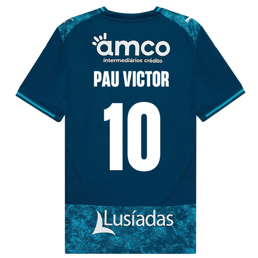 Danxen Herren Pau Víctor #10 Dunkelschiefergrau Mitteltuerkis Auswärtstrikot Trikot 2026/27 T-Shirt