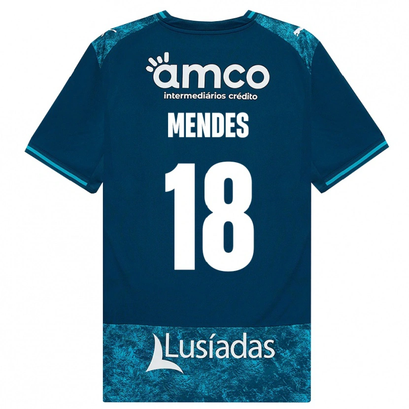 Danxen Herren Carolina Mendes #18 Dunkelschiefergrau Mitteltuerkis Auswärtstrikot Trikot 2026/27 T-Shirt