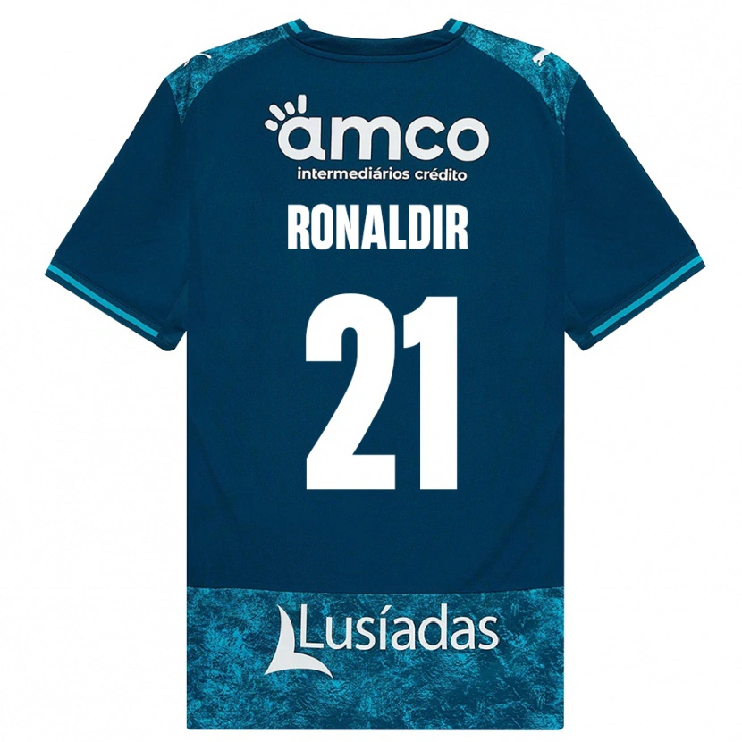 Danxen Herren Ronaldir Pereira Dos Santos #21 Dunkelschiefergrau Mitteltuerkis Auswärtstrikot Trikot 2026/27 T-Shirt