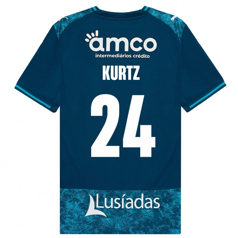 Danxen Herren Linus Kurtz #24 Dunkelschiefergrau Mitteltuerkis Auswärtstrikot Trikot 2026/27 T-Shirt