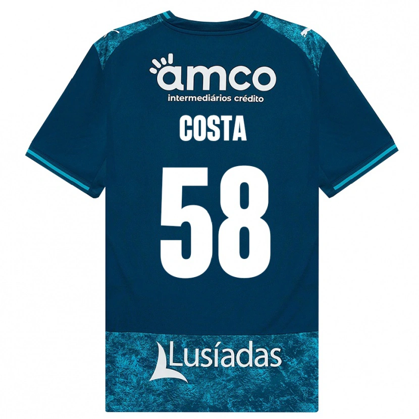 Danxen Herren Flinto Costa #58 Dunkelschiefergrau Mitteltuerkis Auswärtstrikot Trikot 2026/27 T-Shirt