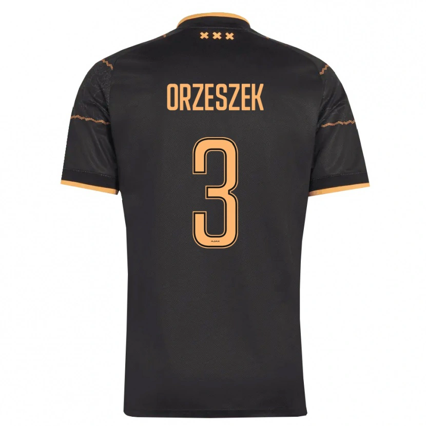 Danxen Herren Zane Orzeszek #3 Schwarz Orange Auswärtstrikot Trikot 2026/27 T-Shirt