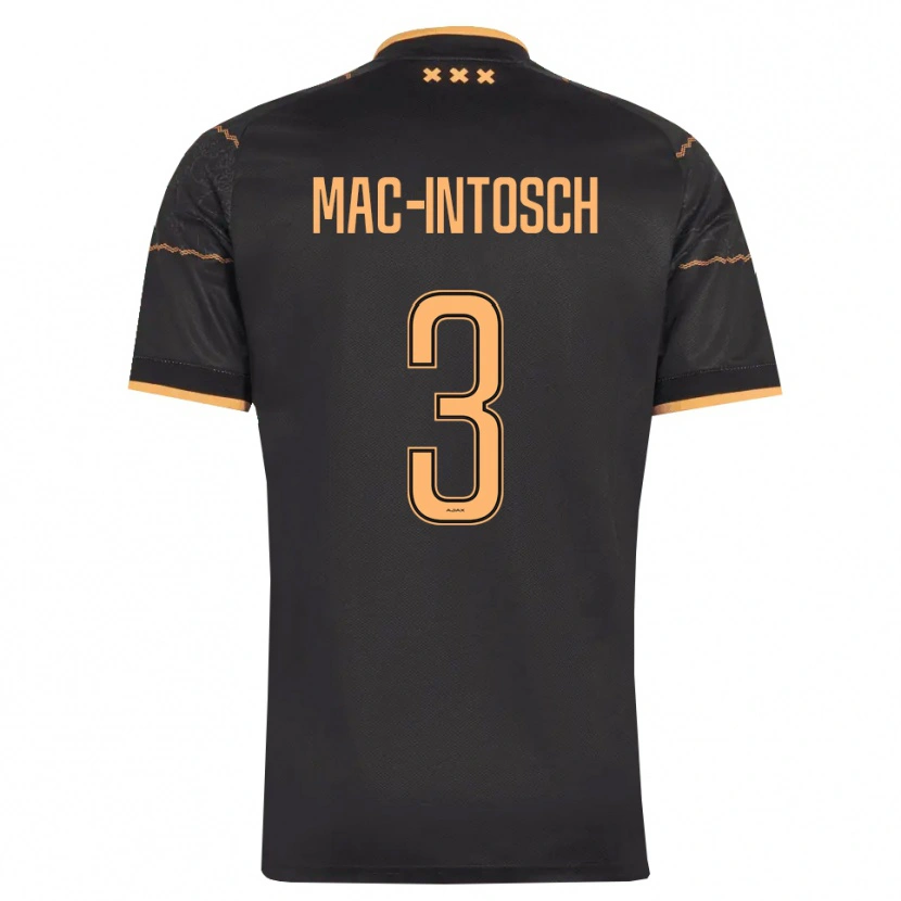 Danxen Herren Calvin Mac-Intosch #3 Schwarz Orange Auswärtstrikot Trikot 2026/27 T-Shirt