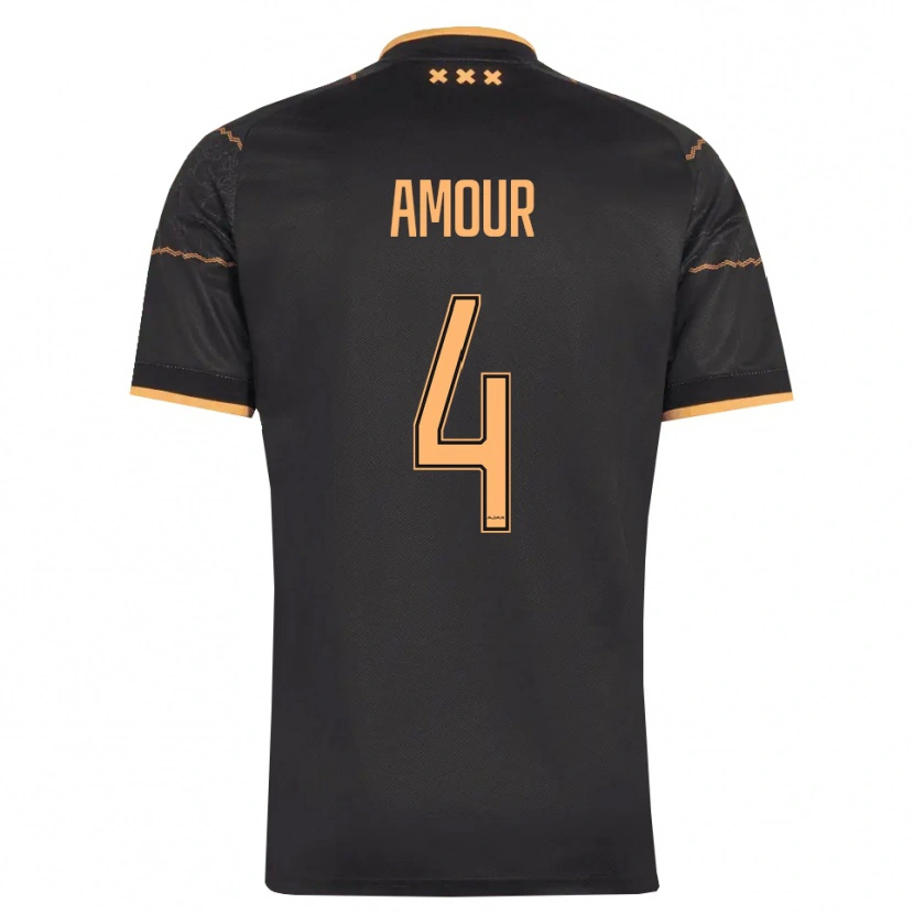 Danxen Herren Jahyendrow Amour #4 Schwarz Orange Auswärtstrikot Trikot 2026/27 T-Shirt
