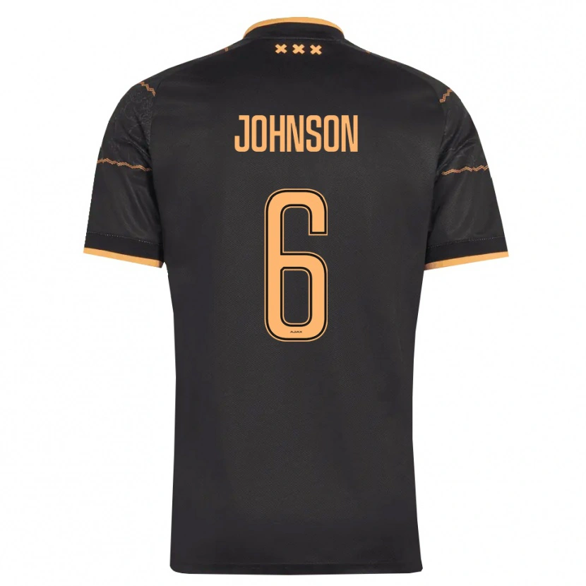 Danxen Herren Jinairo Johnson #6 Schwarz Orange Auswärtstrikot Trikot 2026/27 T-Shirt