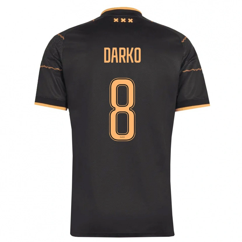 Danxen Herren Denzel Darko #8 Schwarz Orange Auswärtstrikot Trikot 2026/27 T-Shirt