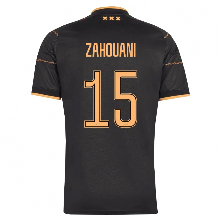 Danxen Herren Fouad Zahouani #15 Schwarz Orange Auswärtstrikot Trikot 2026/27 T-Shirt