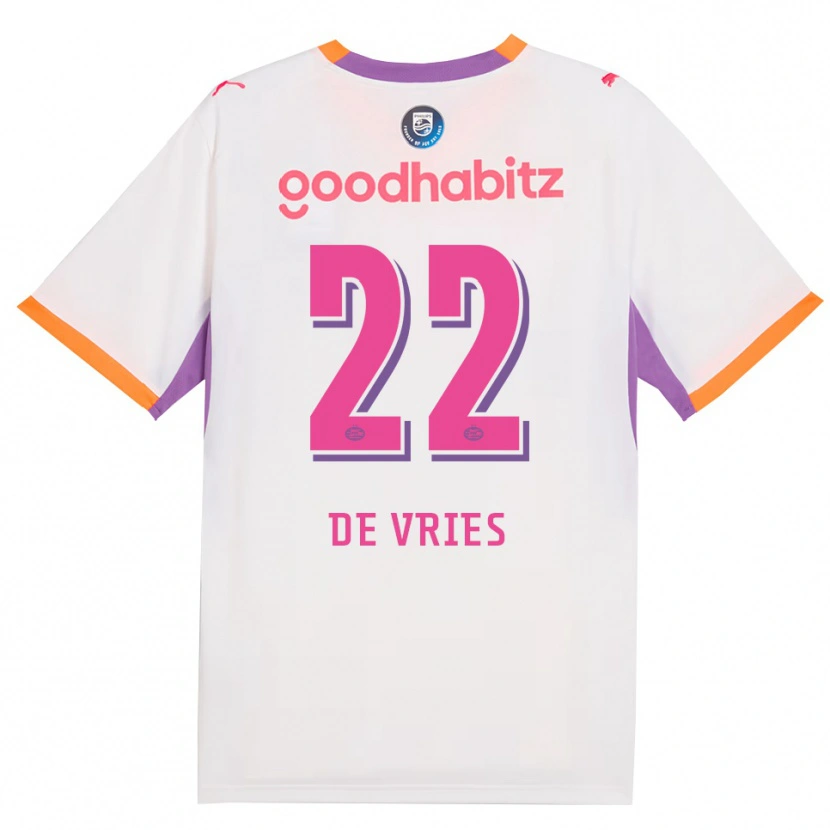 Danxen Herren Lyam De Vries #22 Weiß Violett Orange Auswärtstrikot Trikot 2026/27 T-Shirt