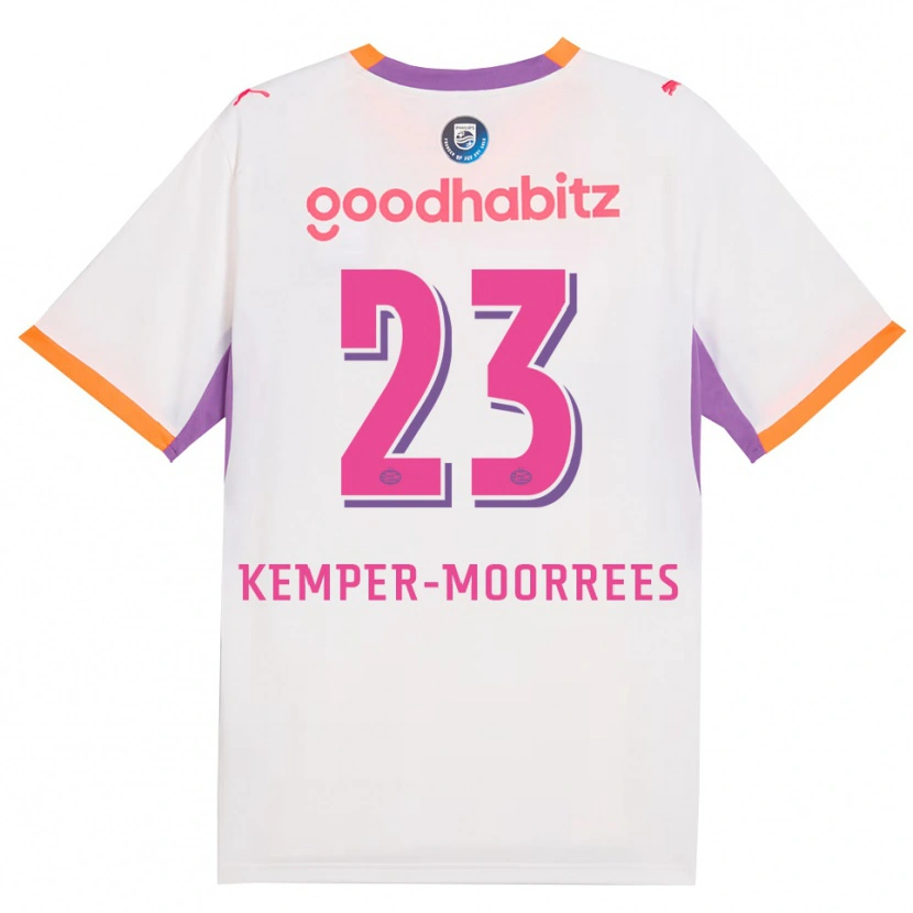 Danxen Herren Myrthe Kemper-Moorrees #23 Weiß Violett Orange Auswärtstrikot Trikot 2026/27 T-Shirt