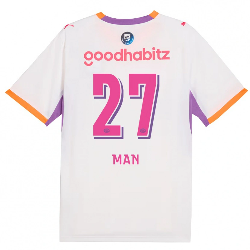 Danxen Herren Dennis Man #27 Weiß Violett Orange Auswärtstrikot Trikot 2026/27 T-Shirt