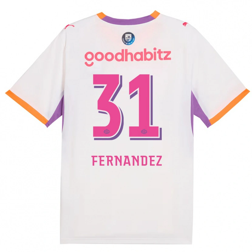 Danxen Herren Noah Fernandez #31 Weiß Violett Orange Auswärtstrikot Trikot 2026/27 T-Shirt