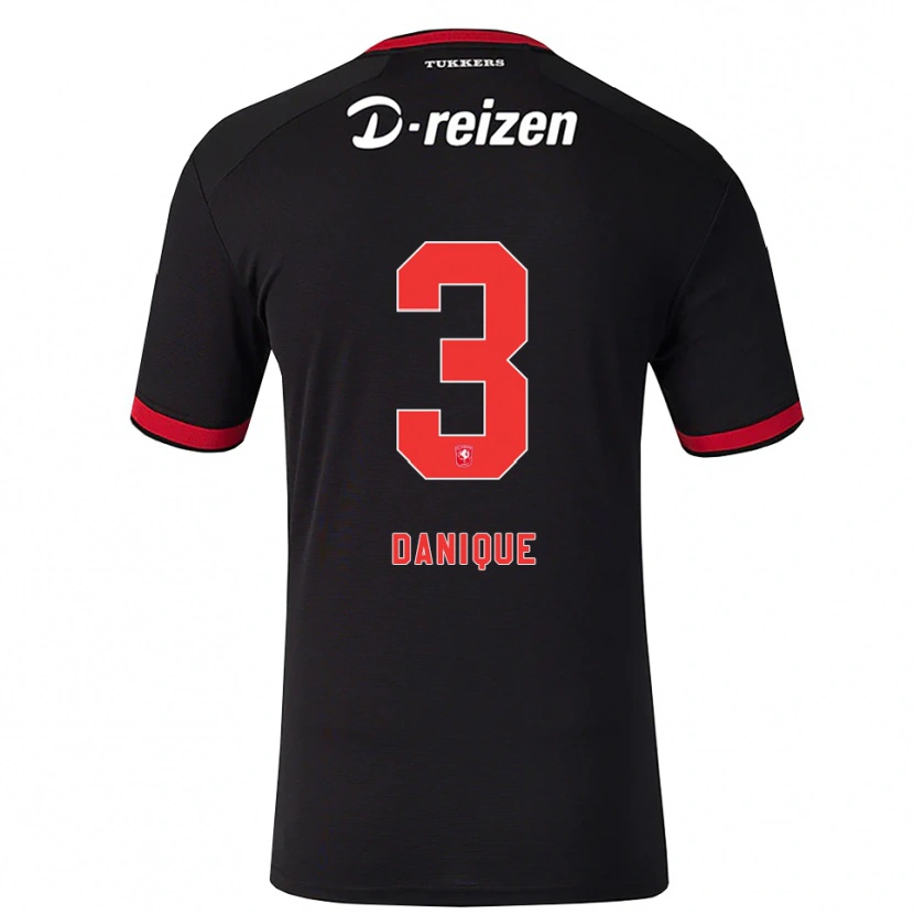Danxen Herren Danique Kerkdijk #3 Rot Weiß Schwarz Auswärtstrikot Trikot 2026/27 T-Shirt