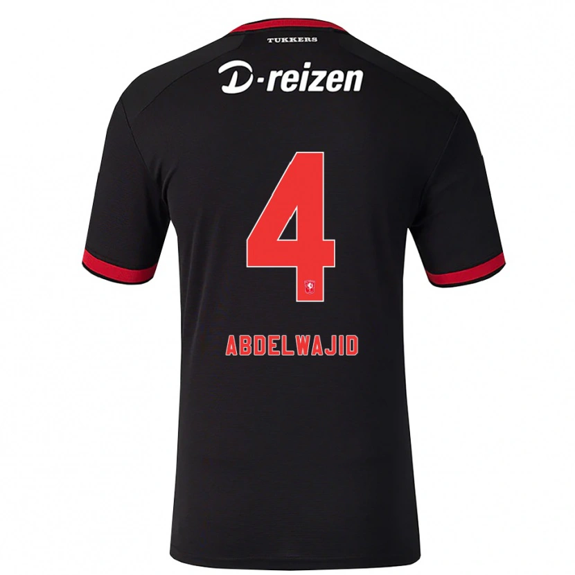 Danxen Herren Naoufal Abdelwajid #4 Rot Weiß Schwarz Auswärtstrikot Trikot 2026/27 T-Shirt
