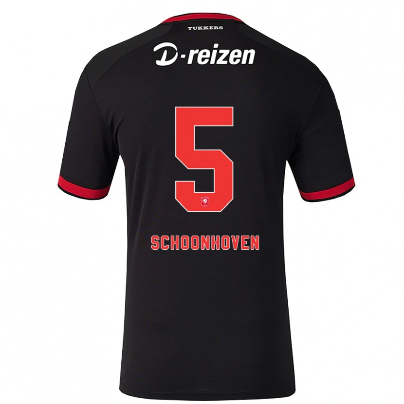 Danxen Herren Roman Schoonhoven #5 Rot Weiß Schwarz Auswärtstrikot Trikot 2026/27 T-Shirt