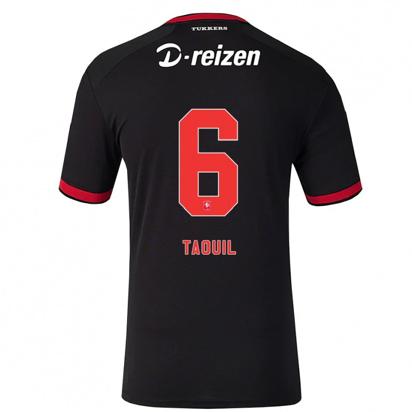 Danxen Herren Rayan Taouil #6 Rot Weiß Schwarz Auswärtstrikot Trikot 2026/27 T-Shirt