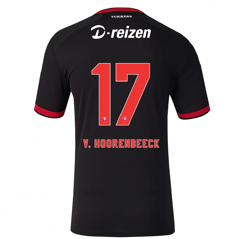 Danxen Herren Alec Van Hoorenbeeck #17 Rot Weiß Schwarz Auswärtstrikot Trikot 2026/27 T-Shirt