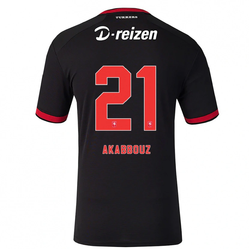 Danxen Herren Imrane Akabbouz #21 Rot Weiß Schwarz Auswärtstrikot Trikot 2026/27 T-Shirt