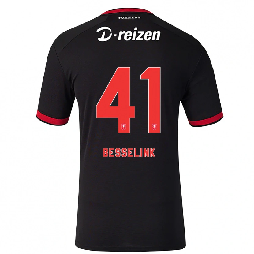 Danxen Herren Gijs Besselink #41 Rot Weiß Schwarz Auswärtstrikot Trikot 2026/27 T-Shirt