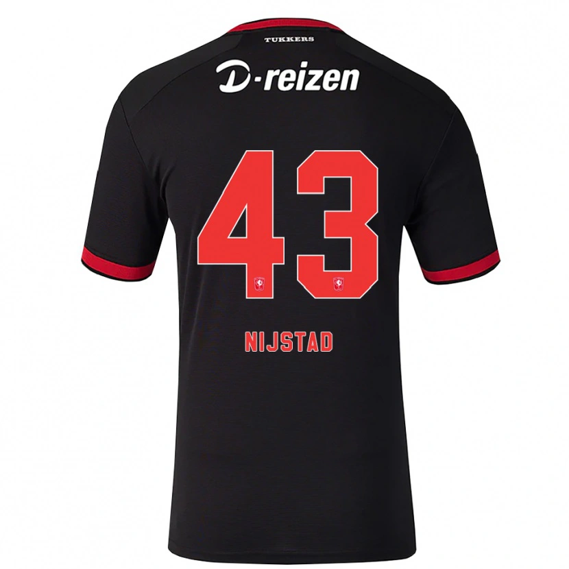 Danxen Herren Ruud Nijstad #43 Rot Weiß Schwarz Auswärtstrikot Trikot 2026/27 T-Shirt