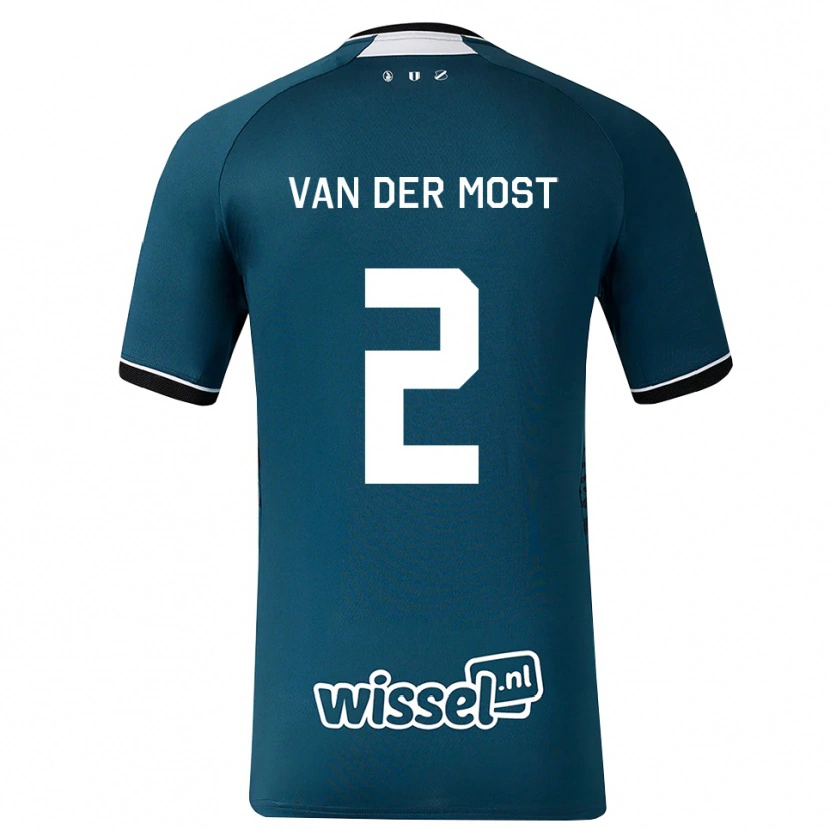 Danxen Herren Liza Van Der Most #2 Dunkelschiefergrau Weiß Auswärtstrikot Trikot 2026/27 T-Shirt