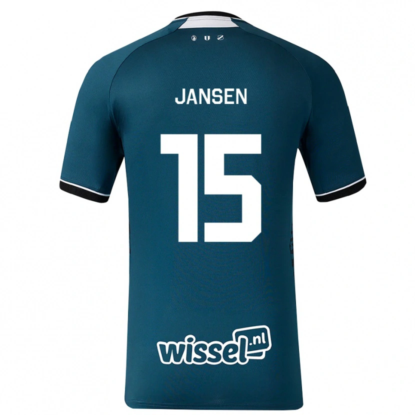 Danxen Herren Scott Jansen #15 Dunkelschiefergrau Weiß Auswärtstrikot Trikot 2026/27 T-Shirt