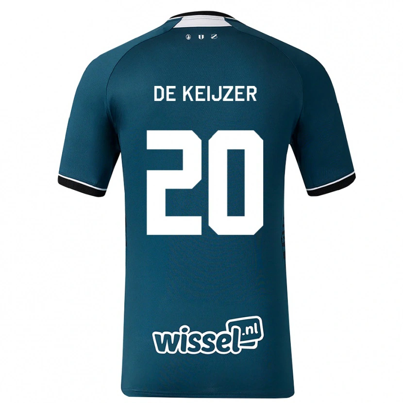 Danxen Herren Lotje De Keijzer #20 Dunkelschiefergrau Weiß Auswärtstrikot Trikot 2026/27 T-Shirt