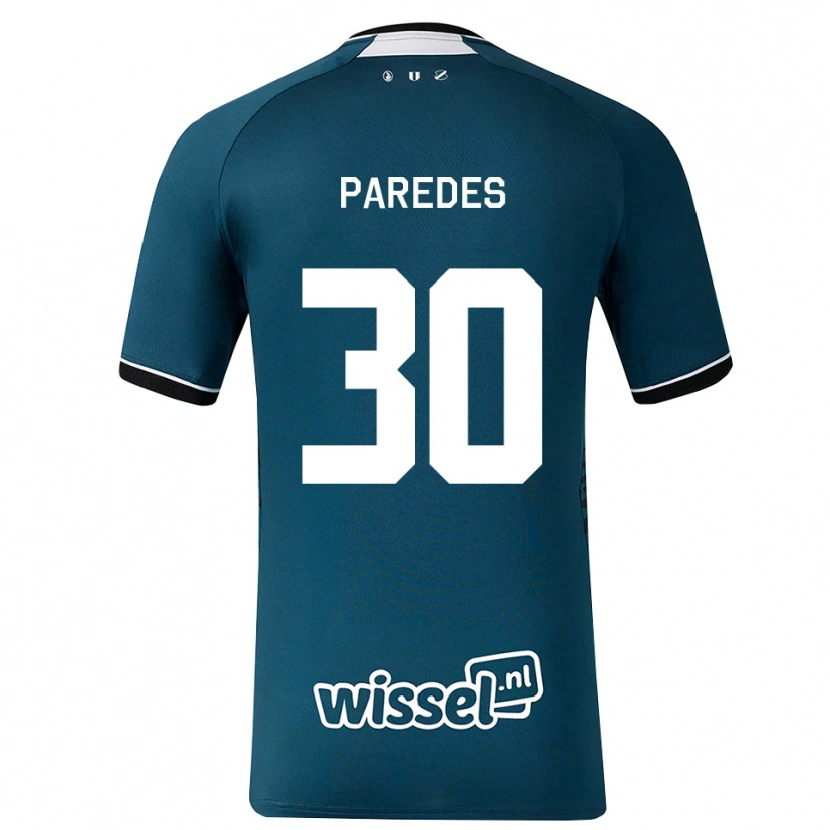 Danxen Herren Kevin Paredes #30 Dunkelschiefergrau Weiß Auswärtstrikot Trikot 2026/27 T-Shirt