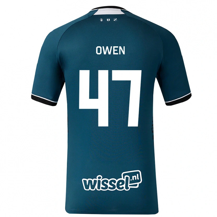 Danxen Herren Emmanuel Chigozie Owen #47 Dunkelschiefergrau Weiß Auswärtstrikot Trikot 2026/27 T-Shirt