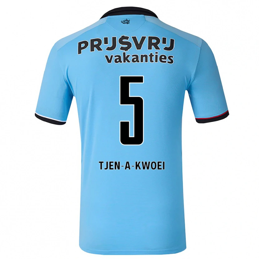 Danxen Herren Duane Tjen-A-Kwoei #5 Tiefhimmelblau Schwarz Rot Auswärtstrikot Trikot 2026/27 T-Shirt