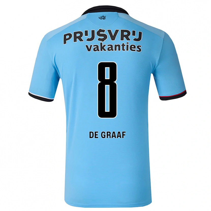 Danxen Herren Esmee De Graaf #8 Tiefhimmelblau Schwarz Rot Auswärtstrikot Trikot 2026/27 T-Shirt