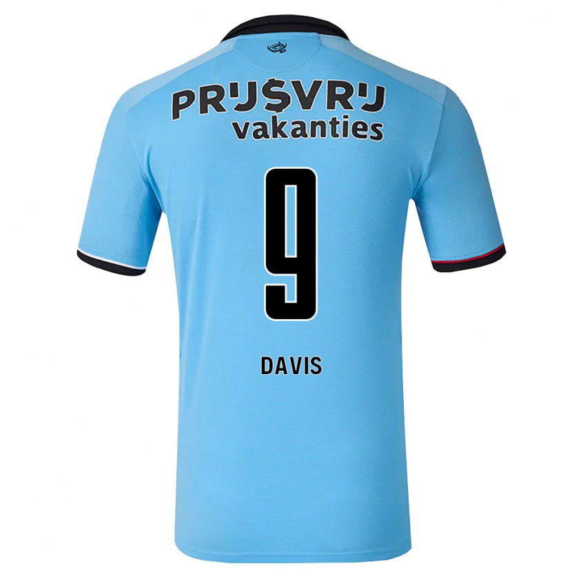 Danxen Herren Kevin Davis #9 Tiefhimmelblau Schwarz Rot Auswärtstrikot Trikot 2026/27 T-Shirt