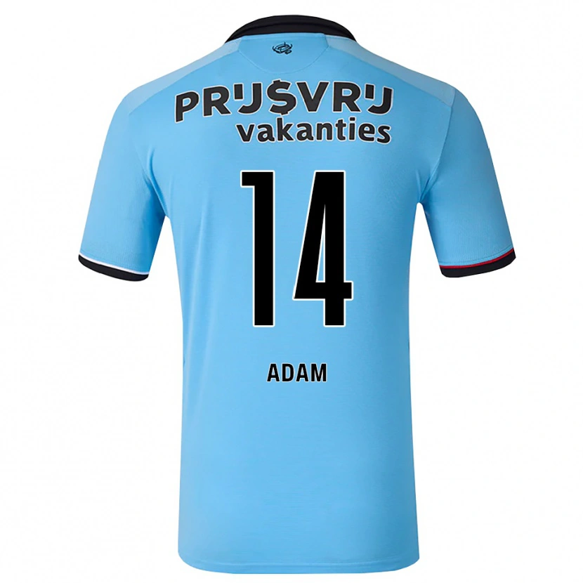 Danxen Herren Adam Dos Santos Sebastião #14 Tiefhimmelblau Schwarz Rot Auswärtstrikot Trikot 2026/27 T-Shirt
