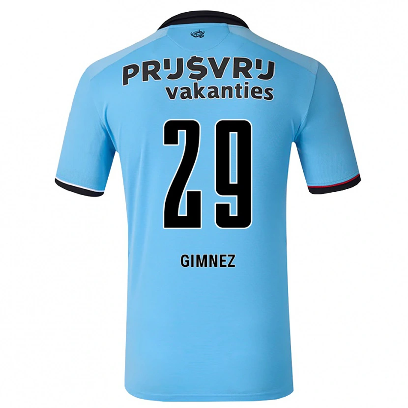 Danxen Herren Santiago Gimnez #29 Tiefhimmelblau Schwarz Rot Auswärtstrikot Trikot 2026/27 T-Shirt
