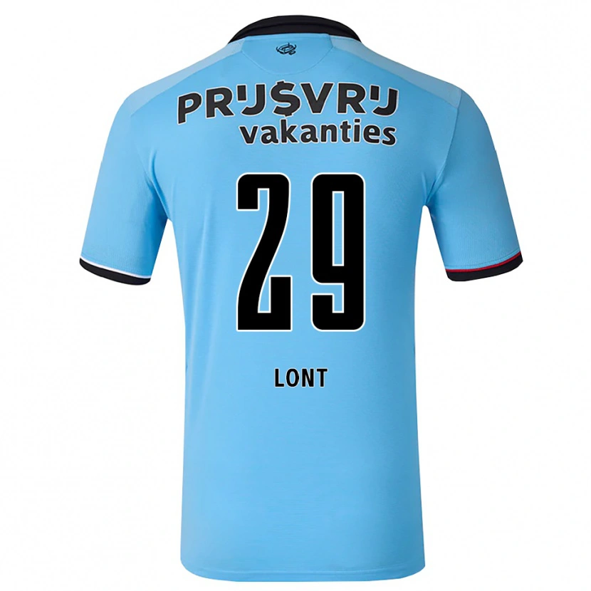 Danxen Herren Dechamaily Lont #29 Tiefhimmelblau Schwarz Rot Auswärtstrikot Trikot 2026/27 T-Shirt