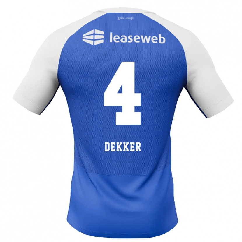 Danxen Herren Maxim Dekker #4 Himmelblau Rot Weiß Auswärtstrikot Trikot 2026/27 T-Shirt