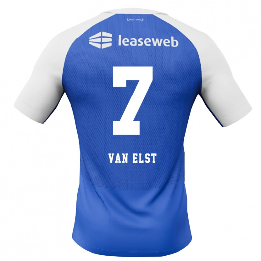 Danxen Herren Senna Van Elst #7 Himmelblau Rot Weiß Auswärtstrikot Trikot 2026/27 T-Shirt