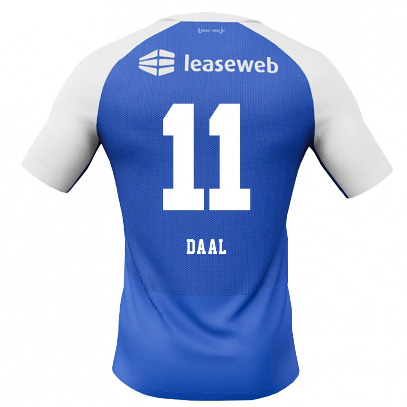 Danxen Herren Ro-Zangelo Daal #11 Himmelblau Rot Weiß Auswärtstrikot Trikot 2026/27 T-Shirt
