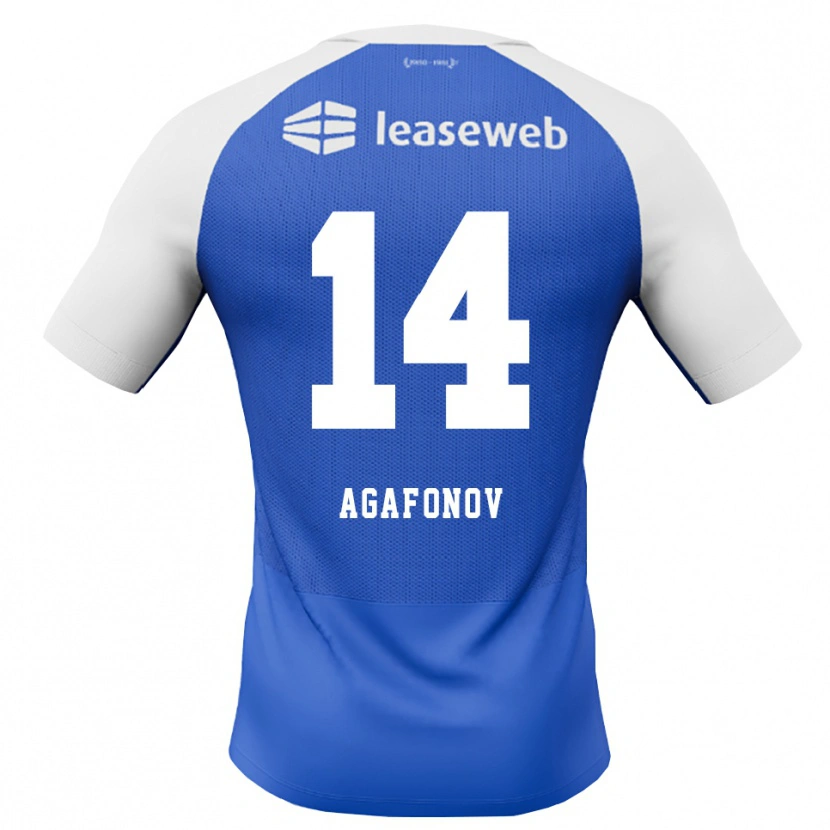 Danxen Herren Anton Agafonov #14 Himmelblau Rot Weiß Auswärtstrikot Trikot 2026/27 T-Shirt