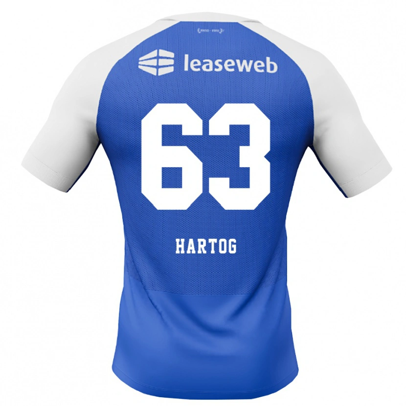 Danxen Herren Jasper Hartog #63 Himmelblau Rot Weiß Auswärtstrikot Trikot 2026/27 T-Shirt