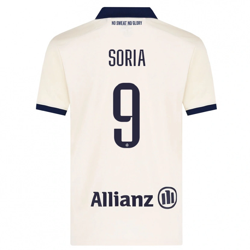 Danxen Herren Matteo Soria #9 Beige Schwarz Auswärtstrikot Trikot 2026/27 T-Shirt