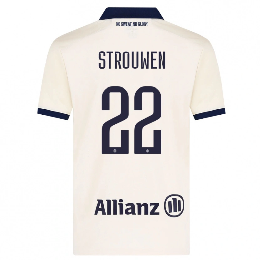 Danxen Herren Léni Strouwen #22 Beige Schwarz Auswärtstrikot Trikot 2026/27 T-Shirt