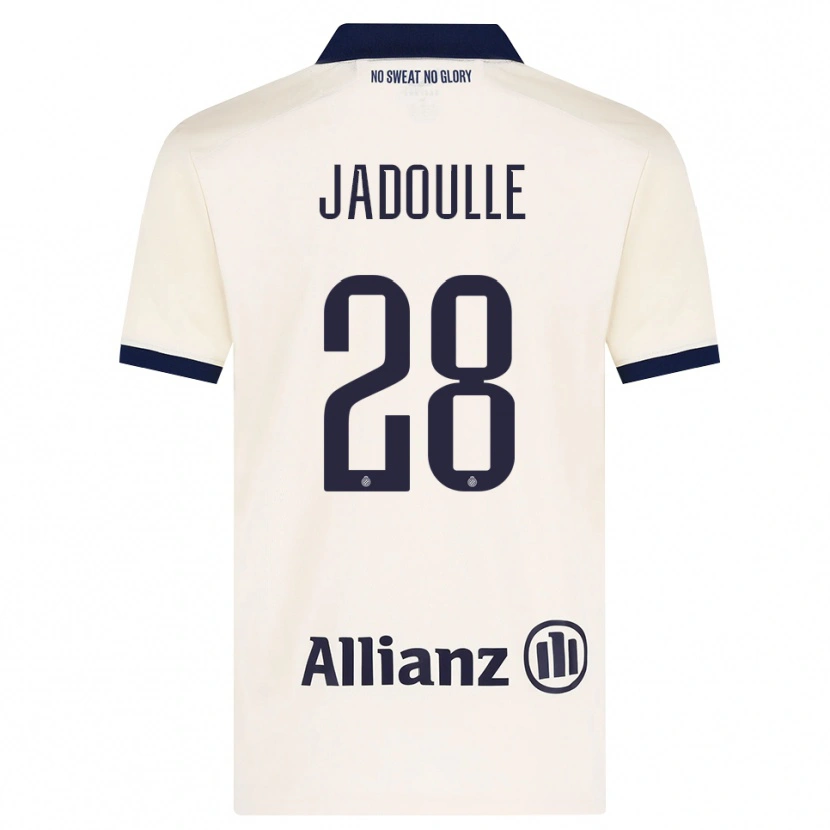 Danxen Herren Romane Jadoulle #28 Beige Schwarz Auswärtstrikot Trikot 2026/27 T-Shirt