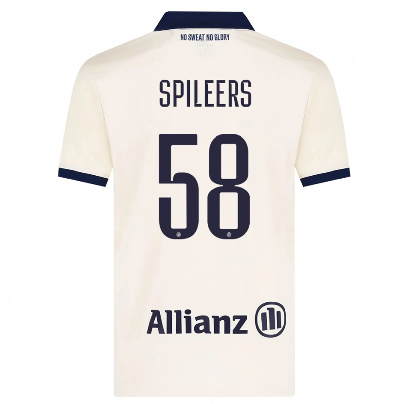Danxen Herren Jorne Spileers #58 Beige Schwarz Auswärtstrikot Trikot 2026/27 T-Shirt
